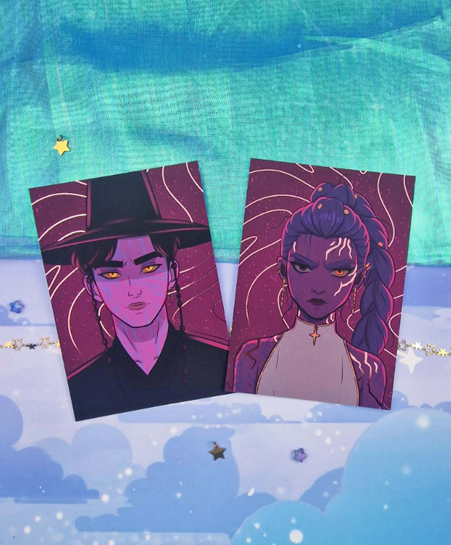 Demon Jinu Holographic Art Print | A6 Soft Matte Foil Illustration | K-pop Fanart | Anime Stationery