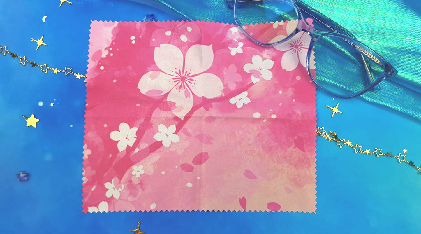 Cherry Blossom | Cleaning Cloth Lens Cloth | Screen Wipe | Glasses Cleaner | Anti-Fingerprint Cloth | Microfiber Cloth | Smudge-Free Cloth