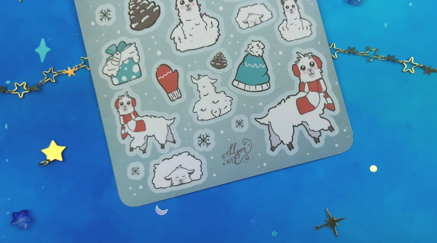 Tama the Llama Sticker Sheet