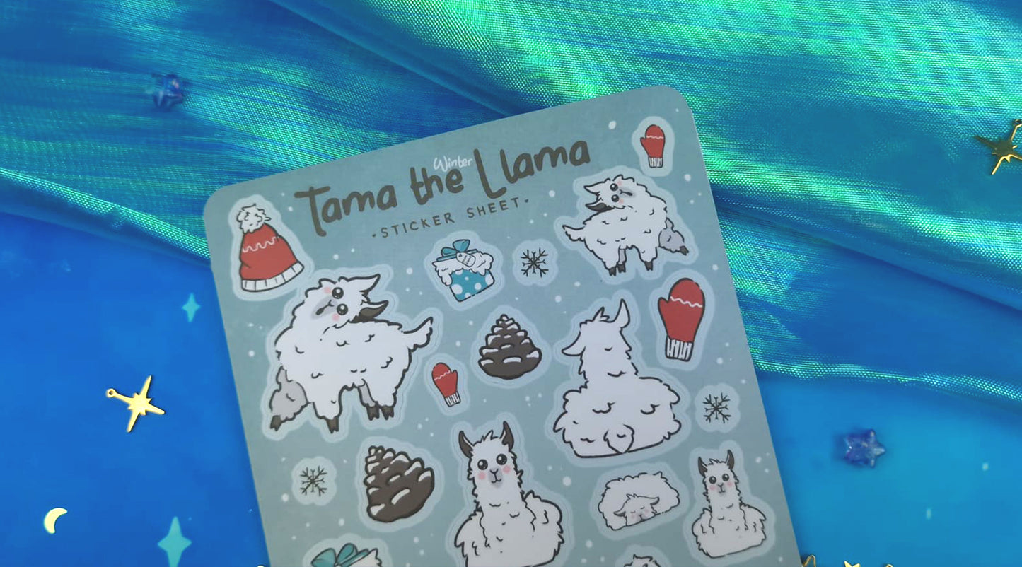 Tama the Llama Sticker Sheet