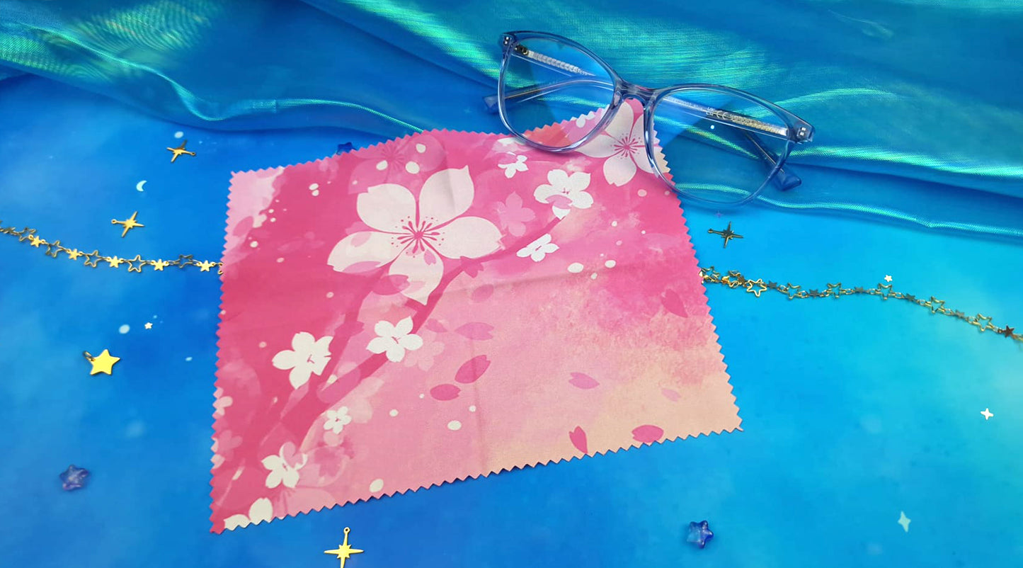Cherry Blossom | Cleaning Cloth Lens Cloth | Screen Wipe | Glasses Cleaner | Anti-Fingerprint Cloth | Microfiber Cloth | Smudge-Free Cloth
