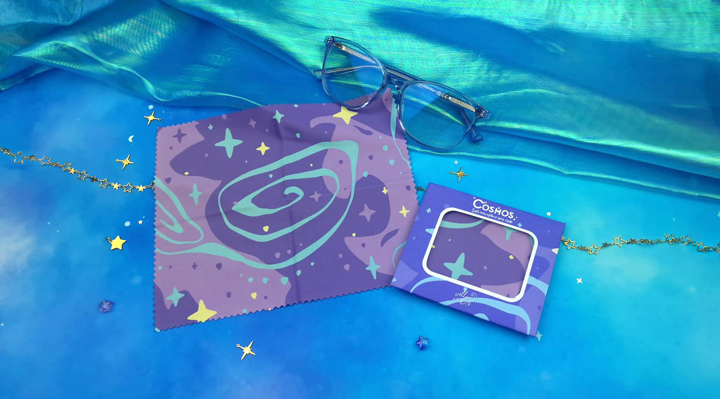 COSMOS | Cleaning Cloth Lens Cloth | Screen Wipe | Glasses Cleaner | Anti-Fingerprint Cloth | Microfiber Cloth |Smudge-Free Cloth