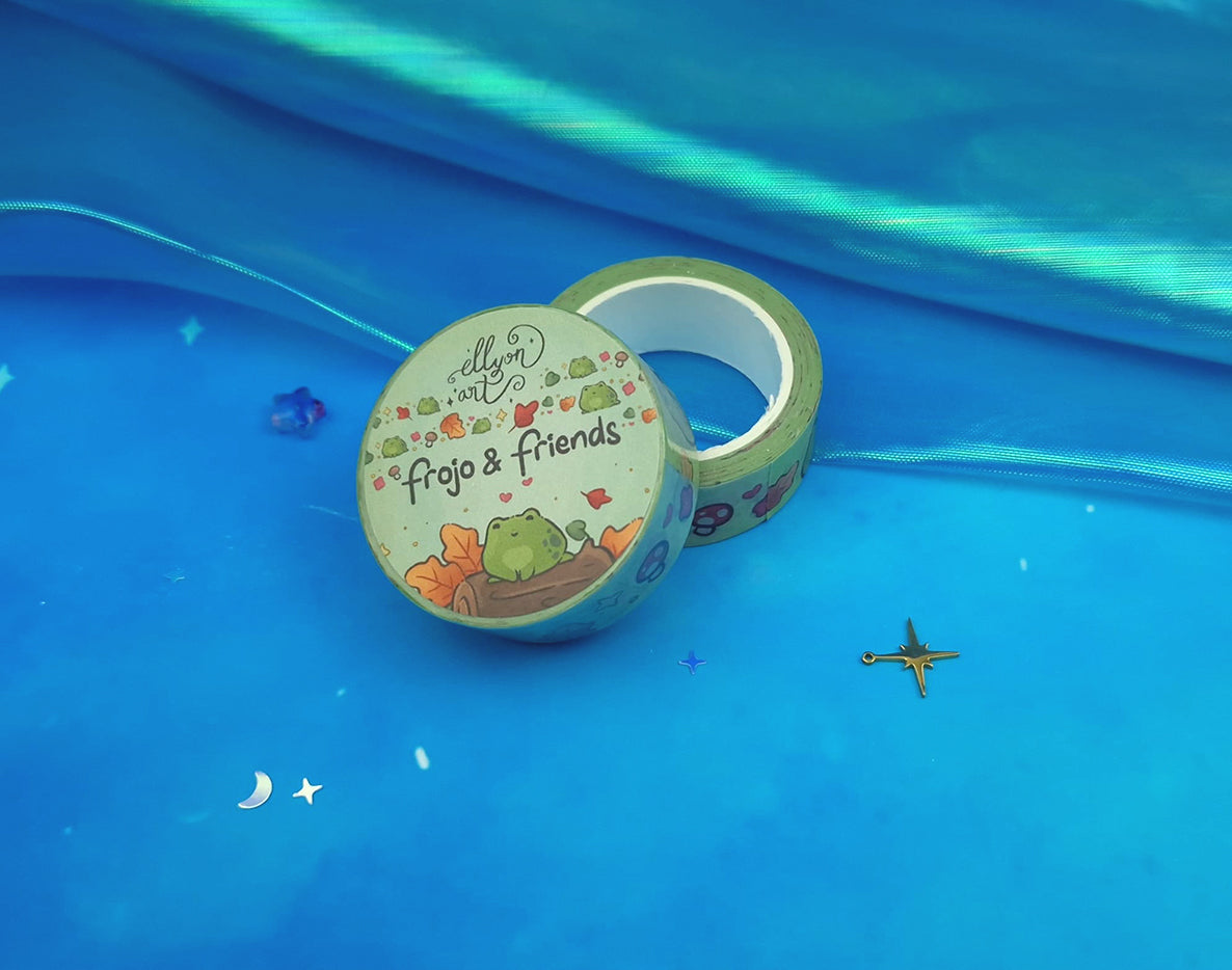 Frojo & Friends | Frog | Stationery | Kawaii Washi Tape | Cottagecore | Journaling | Froggie