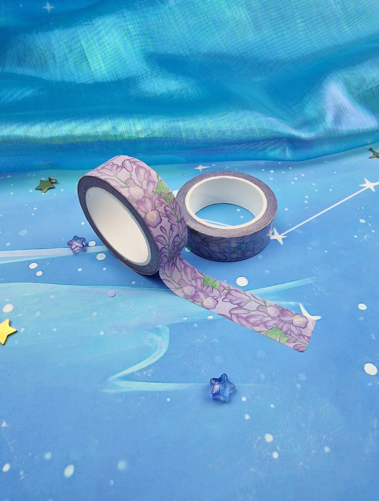 Wisteria | Floral Washi Tape | Purple Aesthetic | Soft Aesthetic | Cute | Kawaii | Scrapbooking | Journaling | Decorative Tape | Ellyonart