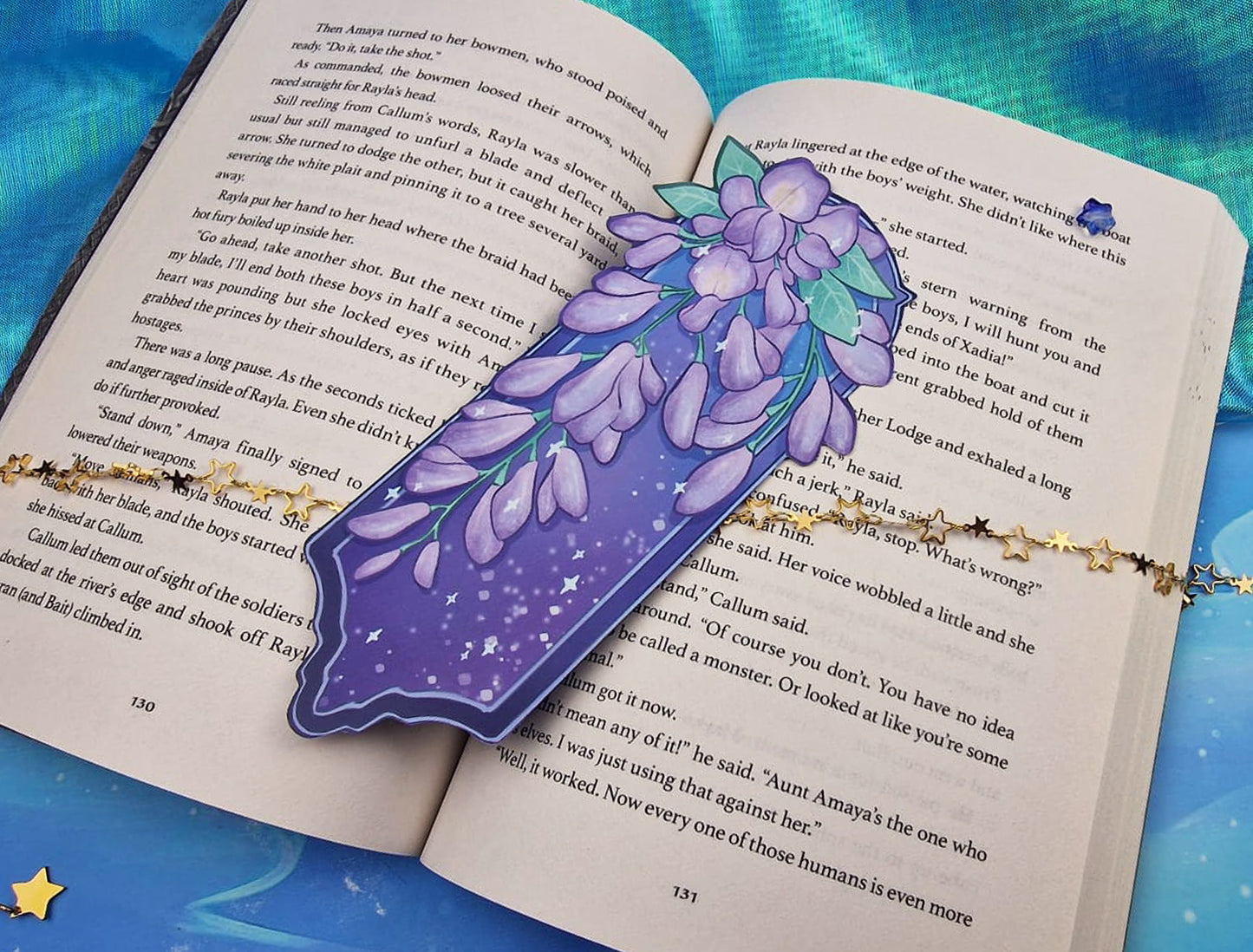 Wisteria Bookmark | Floral Bookmark | Dusk Bookmark | Dawn Bookmark | Bookish Gift | Cute Stationery | Paper Bookmark | DUSK