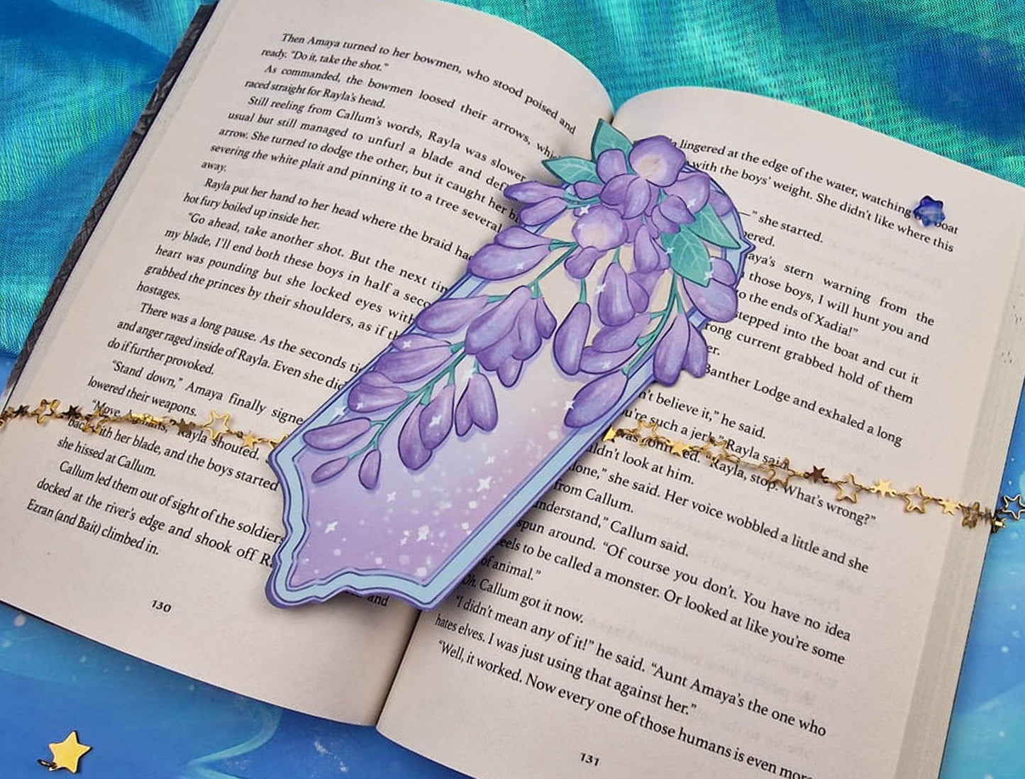 Wisteria Bookmark | Floral Bookmark | Dusk Bookmark | Dawn Bookmark | Bookish Gift | Cute Stationery | Paper Bookmark | DUSK