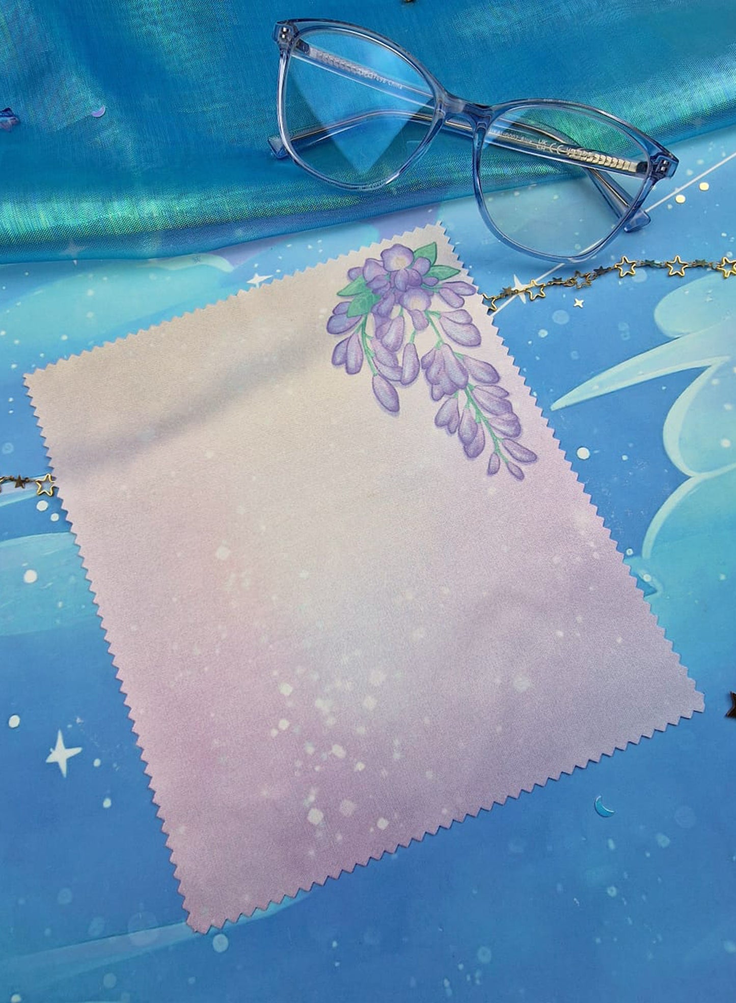 Wisteria DAWN Stationery Bundle | Bookmark | Banner | Lens Cloth | Stickers | Washi Tape | Soft Sunrise Aesthetic Gift Set