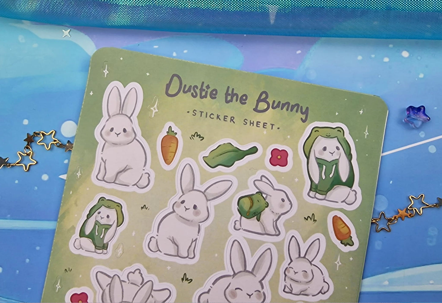 Dustie | Frojo | Bestie Bundle | Bunny Stickers | Frog Washi Tape | Cute Stationery | Kawaii | Scrapbooking | Journaling | Ellyonart