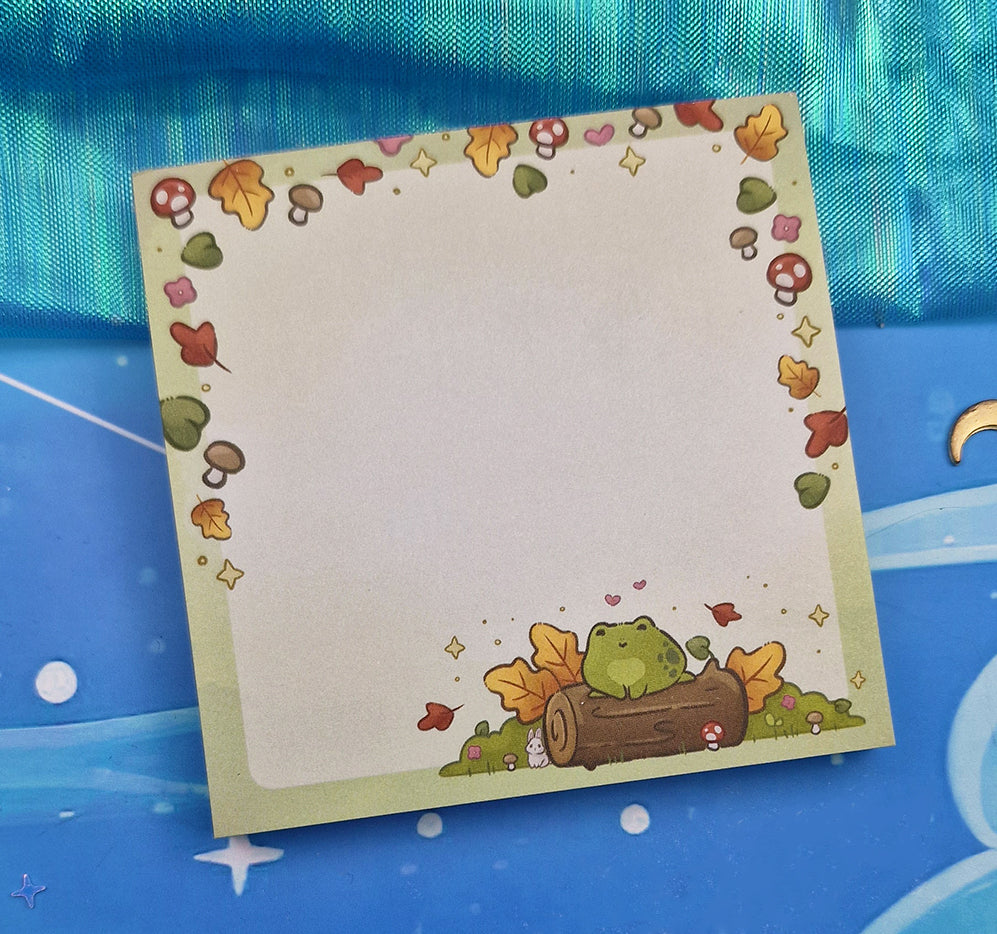 Frojo & Friends | Frog | Memo Pad | Scrapbooking | Journaling | Planning | Decorating | Mushroom | Planner Pad | ellyonart