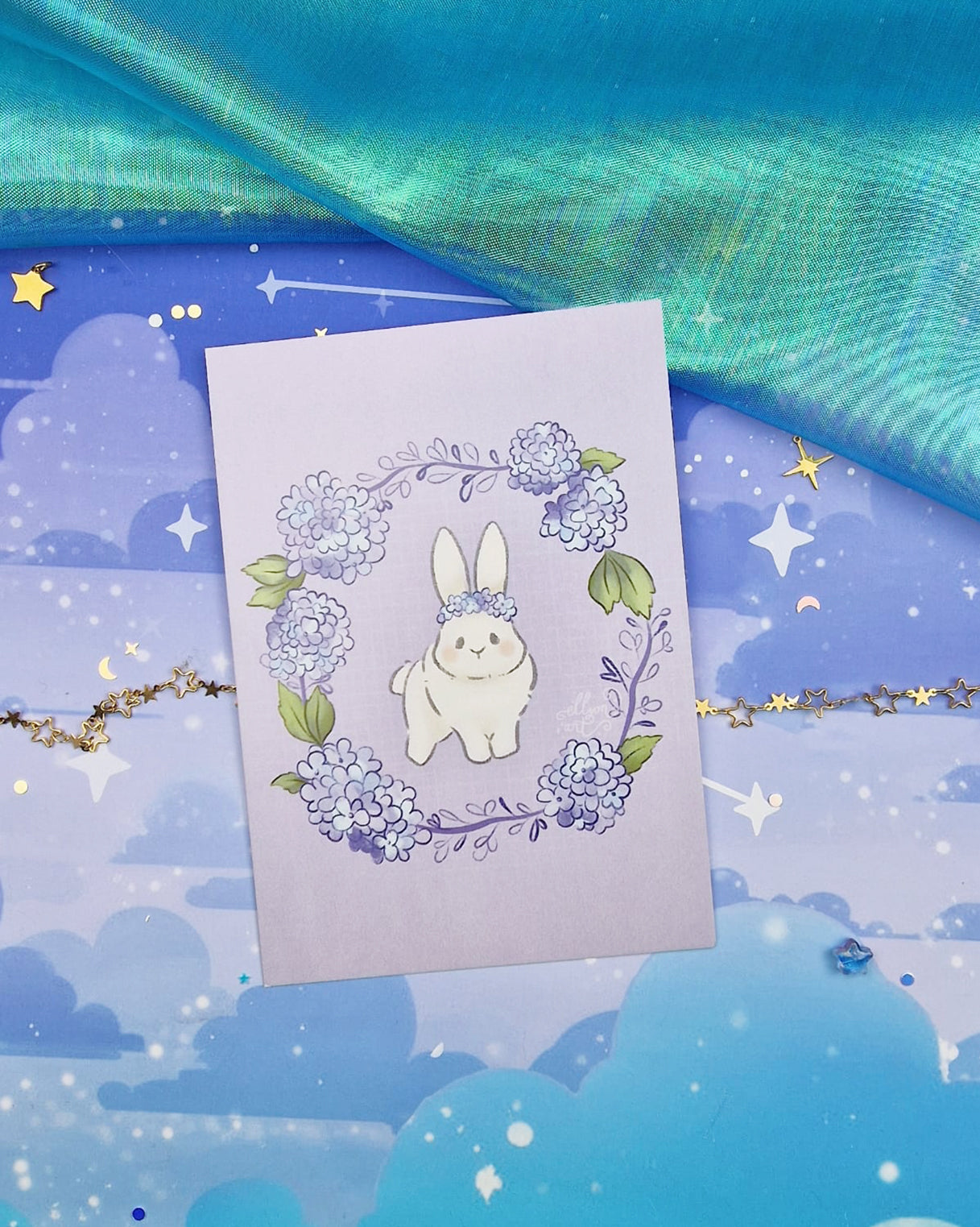 April Patreon Reward: Dustie the Bunny A6 Art Print & Sticker
