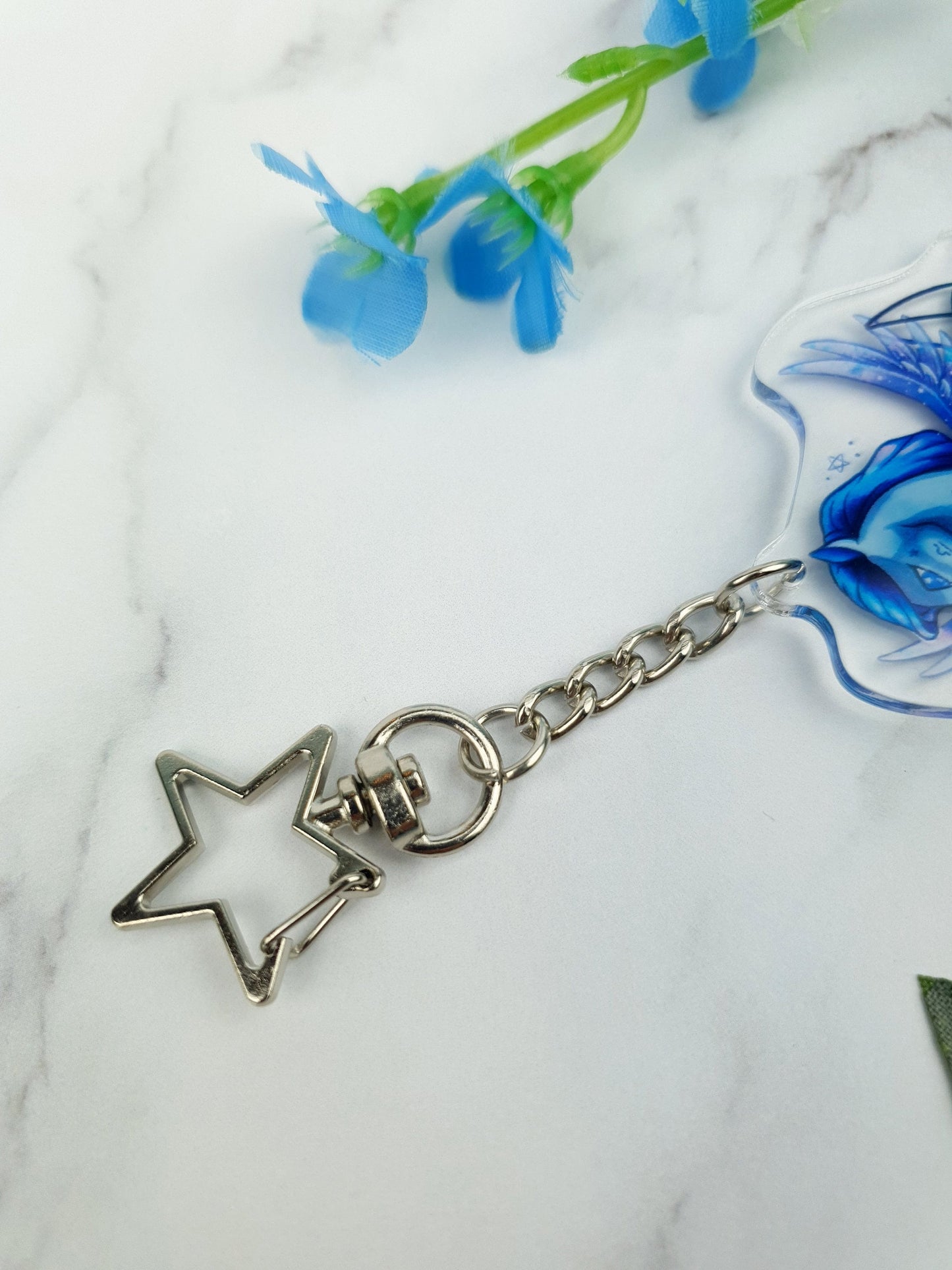 Libra | Cute | Kawaii | Glossy | Star | Celestial | Universe | Galaxy | Zodiac | Acrylic | Keychain | Gift | Accessories