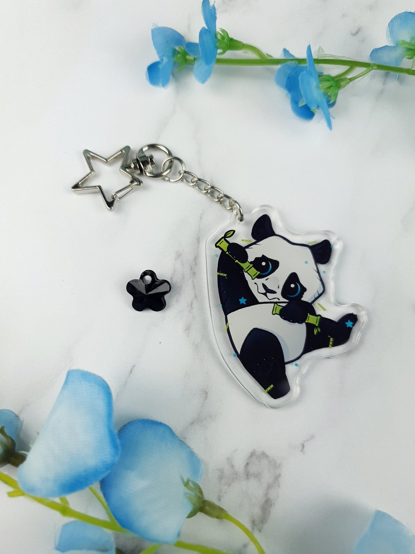 Panda Keyring | Bamboo | Acrylic | Keychain | Cute | Gift | Accessories