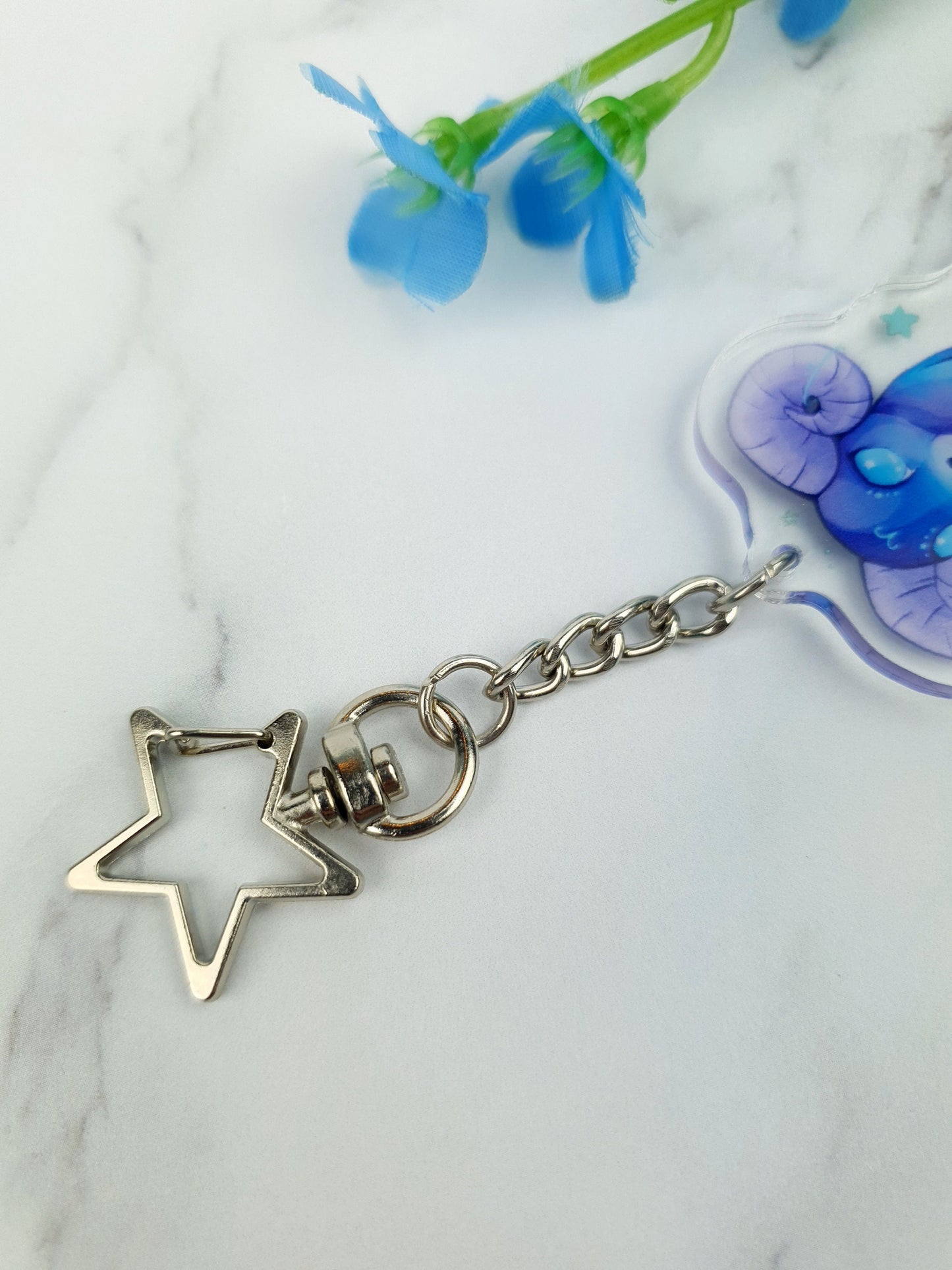 Aries | Cute | Kawaii | Glossy | Star | Celestial | Universe | Galaxy | Zodiac | Acrylic | Keychain | Gift | Accessories