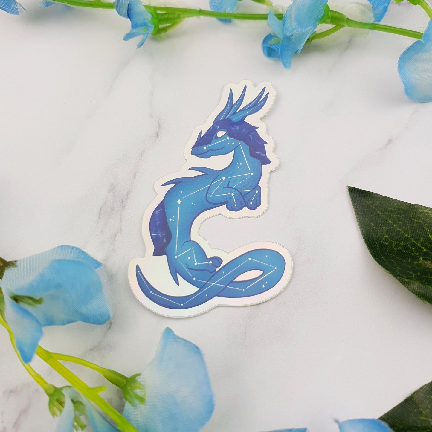Dragon | Celestial | Companion | Dragonkin | Cute | Game themed | Holographic | Star | Universe | Galaxy | Sticker