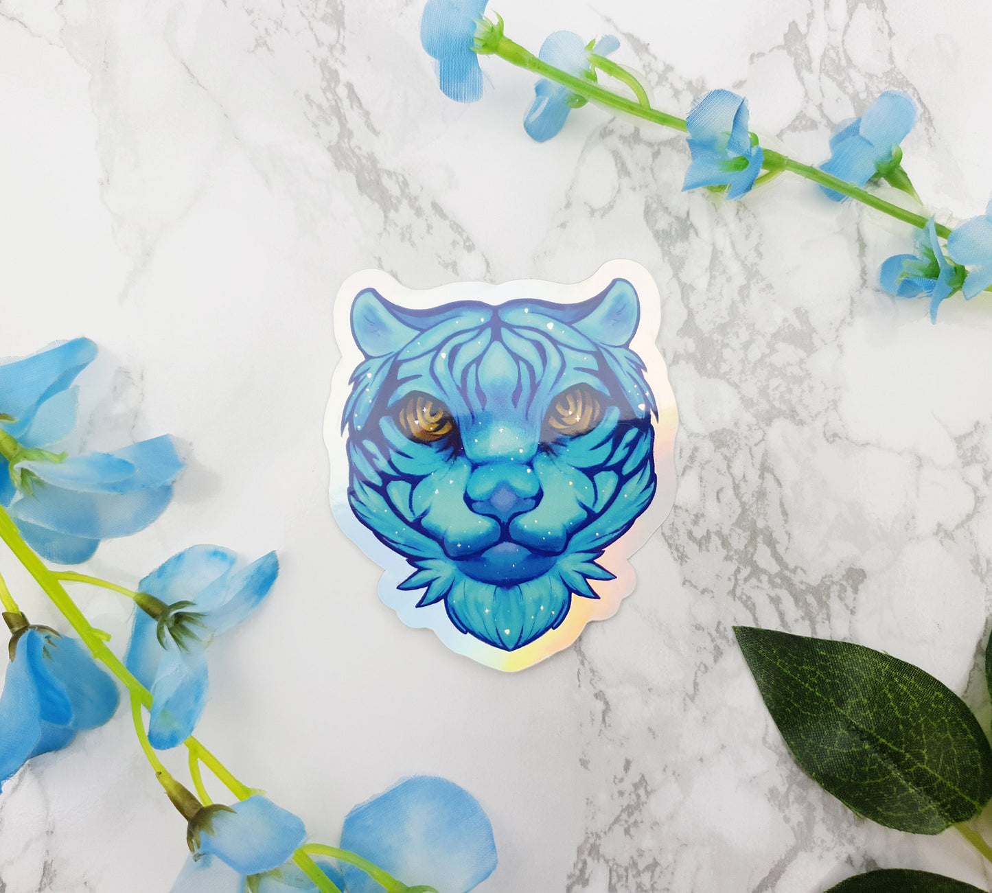 Tiger | Celestial | Companion | Water | Chinese | New Year | Holographic | Star | Universe | Galaxy | Sticker