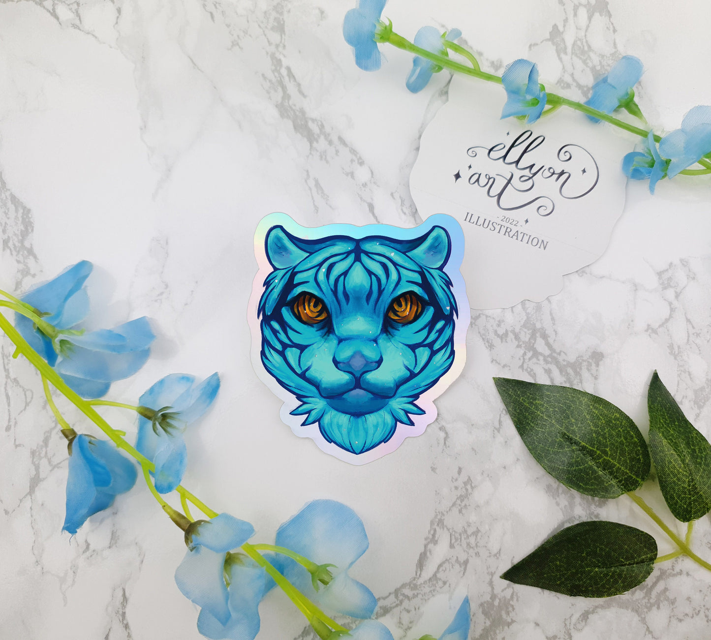 Tiger | Celestial | Companion | Water | Chinese | New Year | Holographic | Star | Universe | Galaxy | Sticker