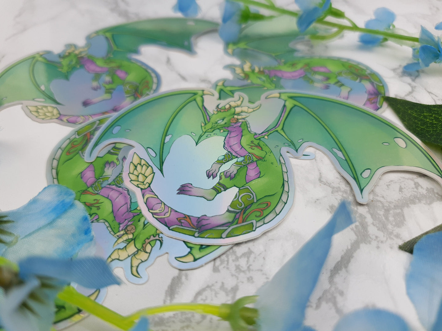 Green Dragon | Decal | Game inspired | Green | Dragon | Holographic | Aspect | Green Dragon Aspect | Sticker | ellyonart