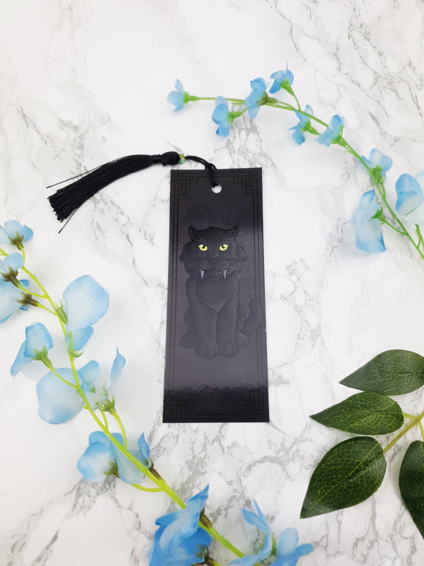 Panther Cub Bookmark | Fantasy Black Cat | Stealthy Jungle Pet | Glossy Game-Inspired Gift | Book Lover Accessory | Perfect for Gamers