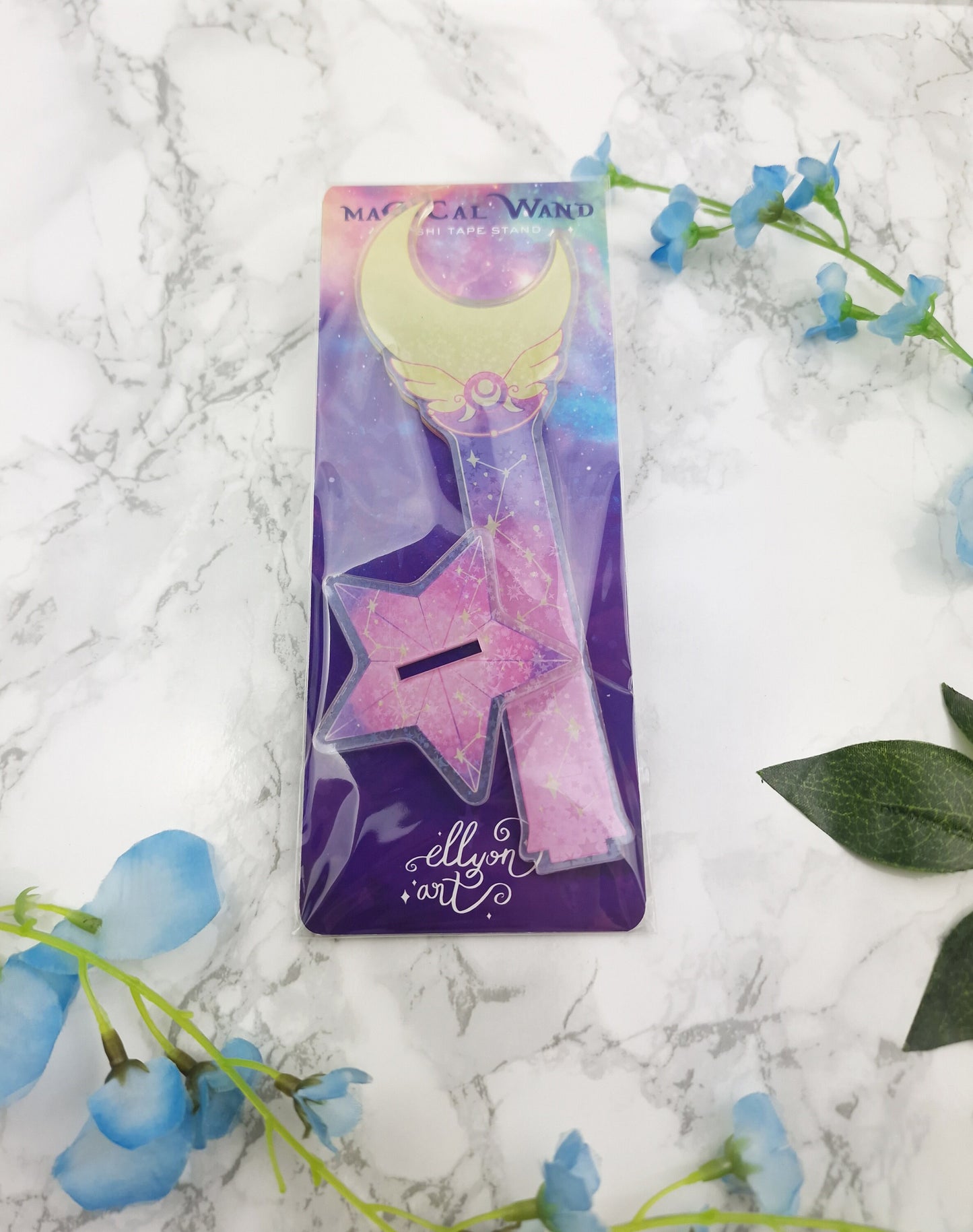Kawaii Washi Stand | Desk Accessory | Magical Wand | Star | Washi Tape Holder | Constellation | Cute Desk Accessory | Moon | ellyonart