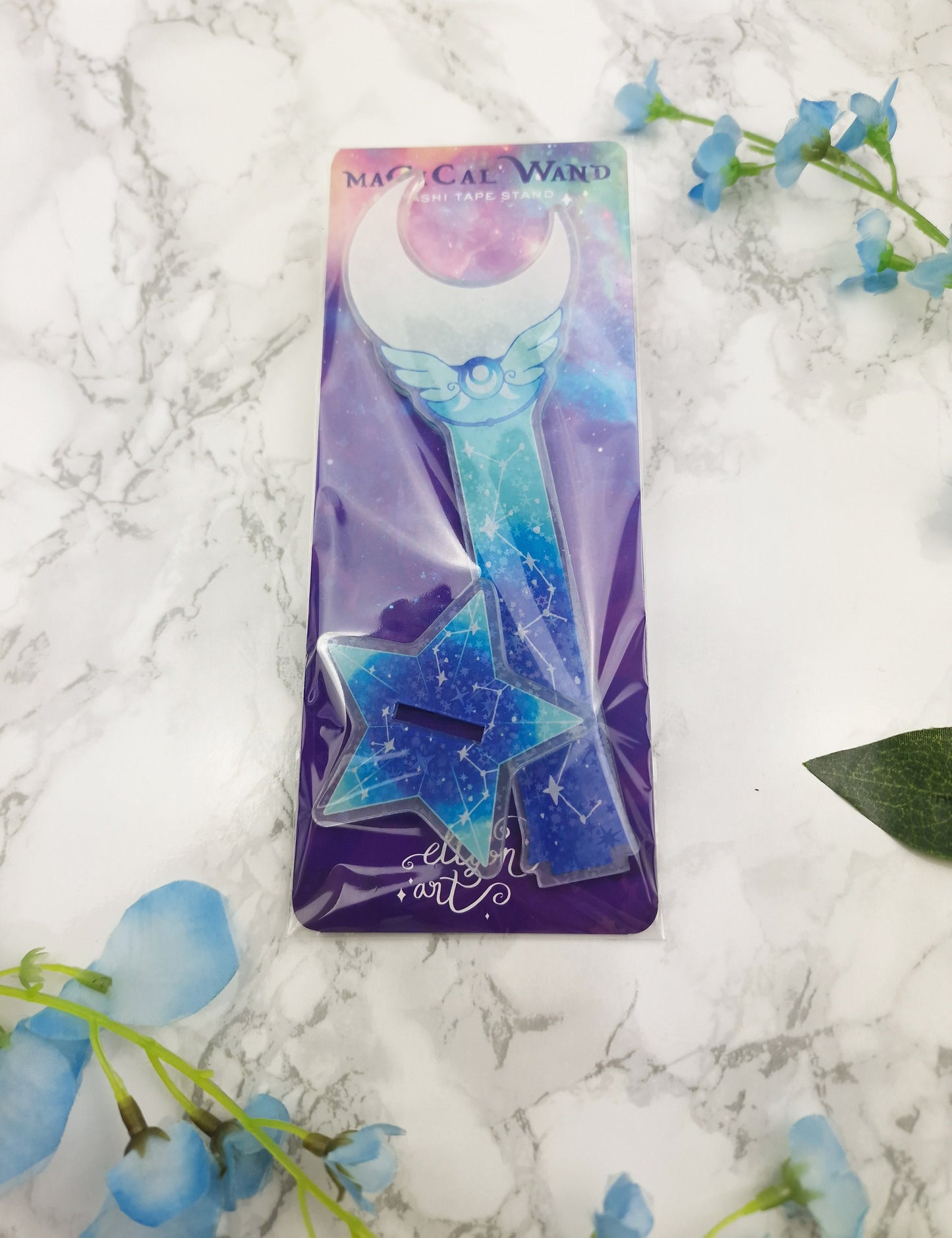 Kawaii Washi Stand | Desk Accessory | Magical Wand | Star | Washi Tape Holder | Constellation | Cute Desk Accessory | Moon | ellyonart