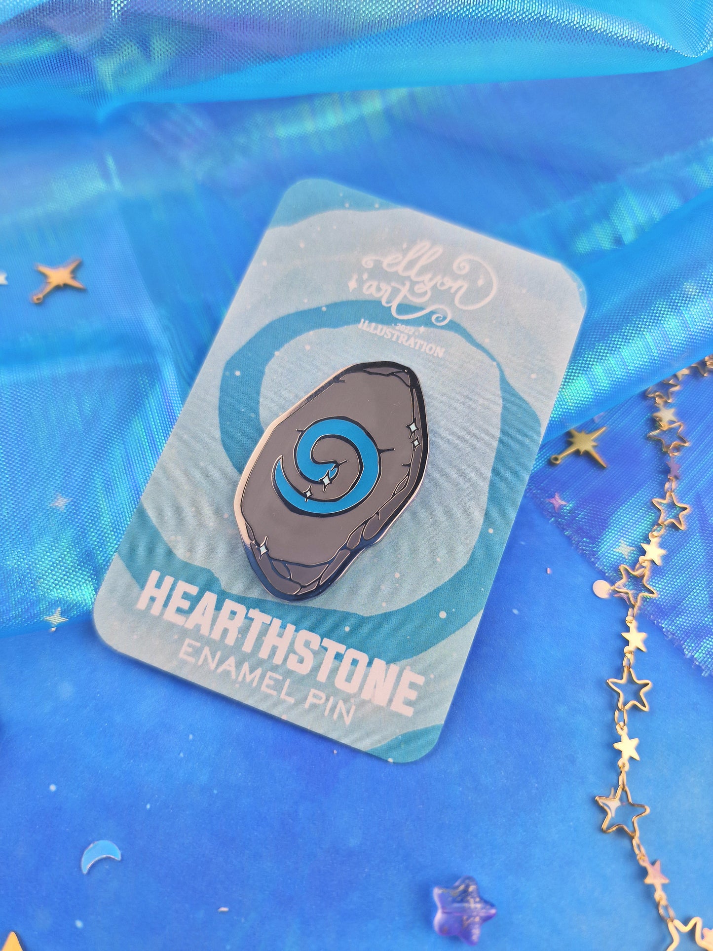 Stone of Hearth | UV | Blue Stone | Homebound | Inkeeper | Game inspired | ellyonart | Enamel Pin | Lapel Pin | Pin Badge | Fantasy