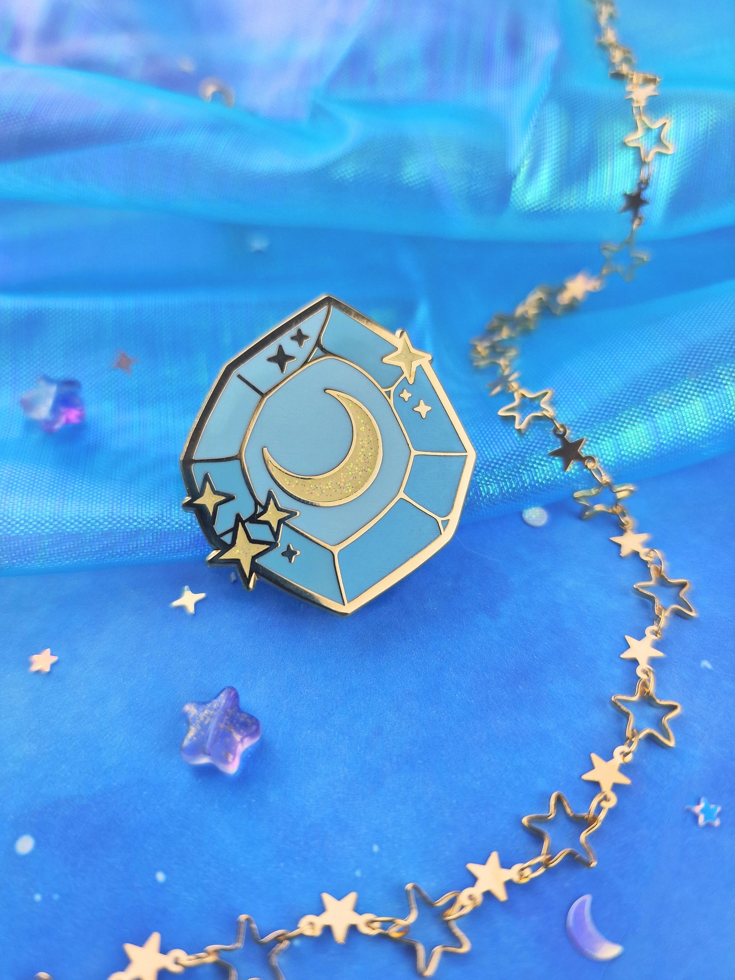 Ethereal Gems | series | Glow in the Dark | UV | collection | glitter | ellyonart | Enamel Pin | Lapel Pin | Pin Badge | Fantasy | Gift