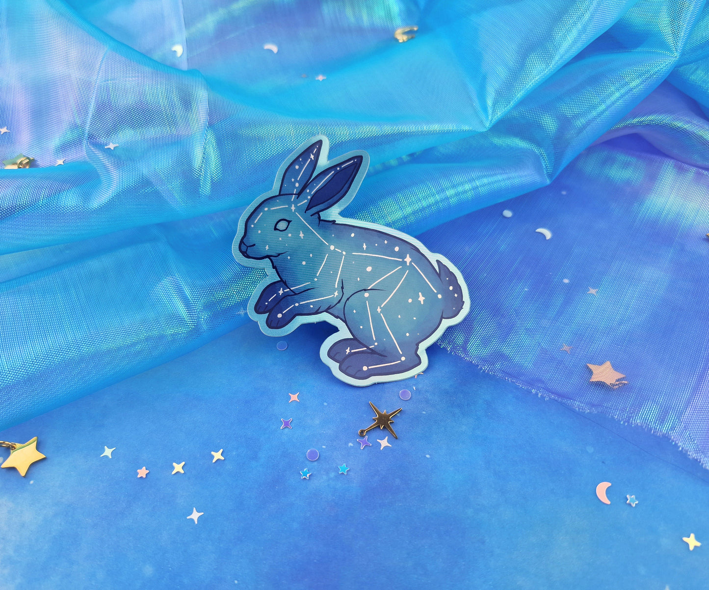 Bunny | Celestial | Companion | Cosmic | Cute | Game themed | Holographic | Constellation | Galaxy | Scrapbooking | ellyonart