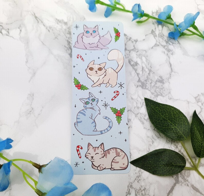 Christmas Kitties | Bundle | Cats | Bookmark | Scrapbooking | Winter | Washi Tape | Cosy | Xmas | Kawaii | Gift | Candy Cane | ellyonart