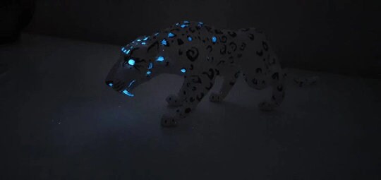 White Leopard | Snow Leopard | Spirit Animal | Cat | Fantasy | Magical | Game themed | Figure | Figurine | Sculpture | ellyonart