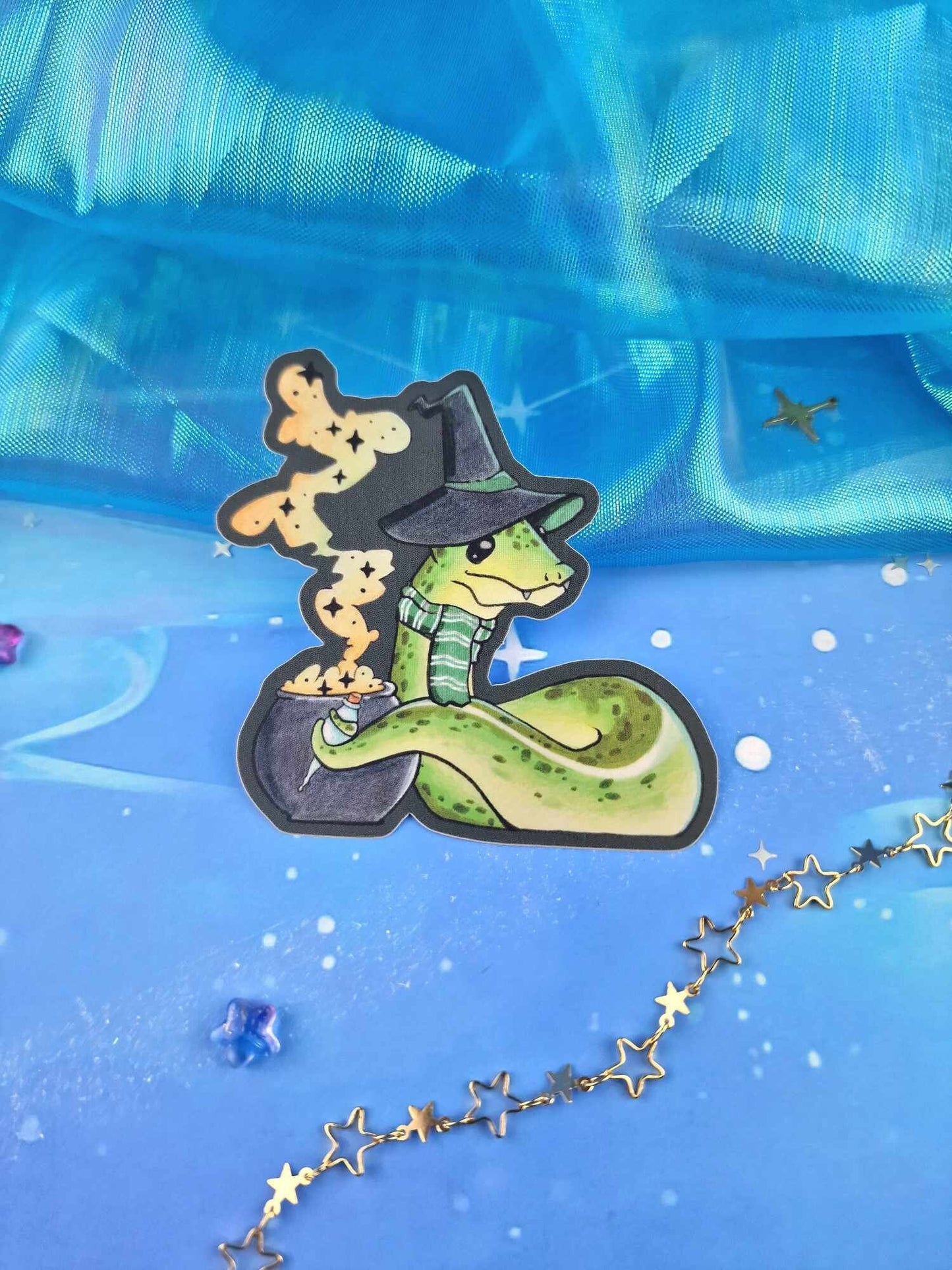 Snake | Cute | Halloween | Matte | Holographic | Scrapbooking | Magical | Witch | Wizard | ellyonart | Sticker