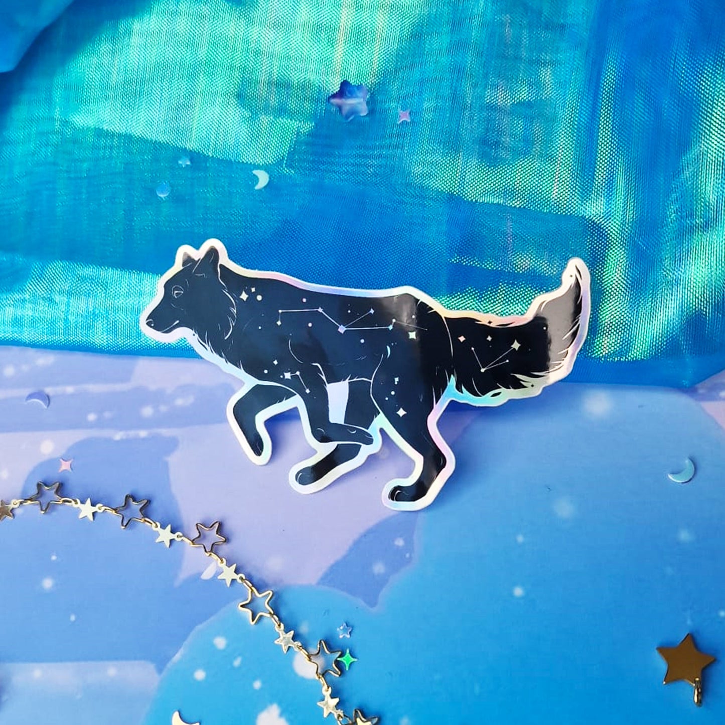 Dog | Chinese Year | Holographic | Star | Celestial | Universe | Galaxy | Zodiac | Sticker