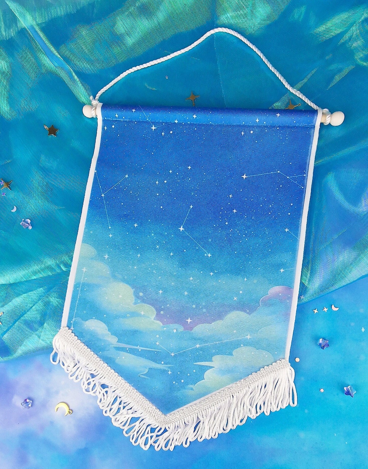 Banner | Flag | ellyonart | Enamel Pin | Lapel Pin | Pin Badge | Collection | Display | Banner | Pastel | Sky | Galaxy | Clouds |Gift