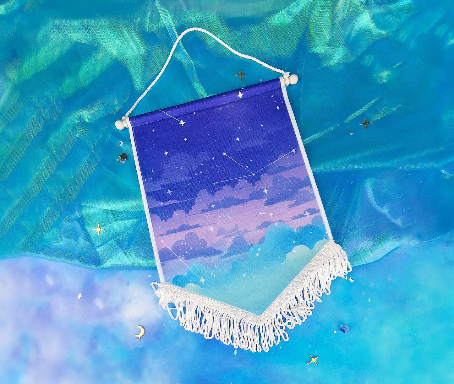 Banner | Flag | ellyonart | Enamel Pin | Lapel Pin | Pin Badge | Collection | Display | Banner | Pastel | Sky | Galaxy | Clouds |Gift
