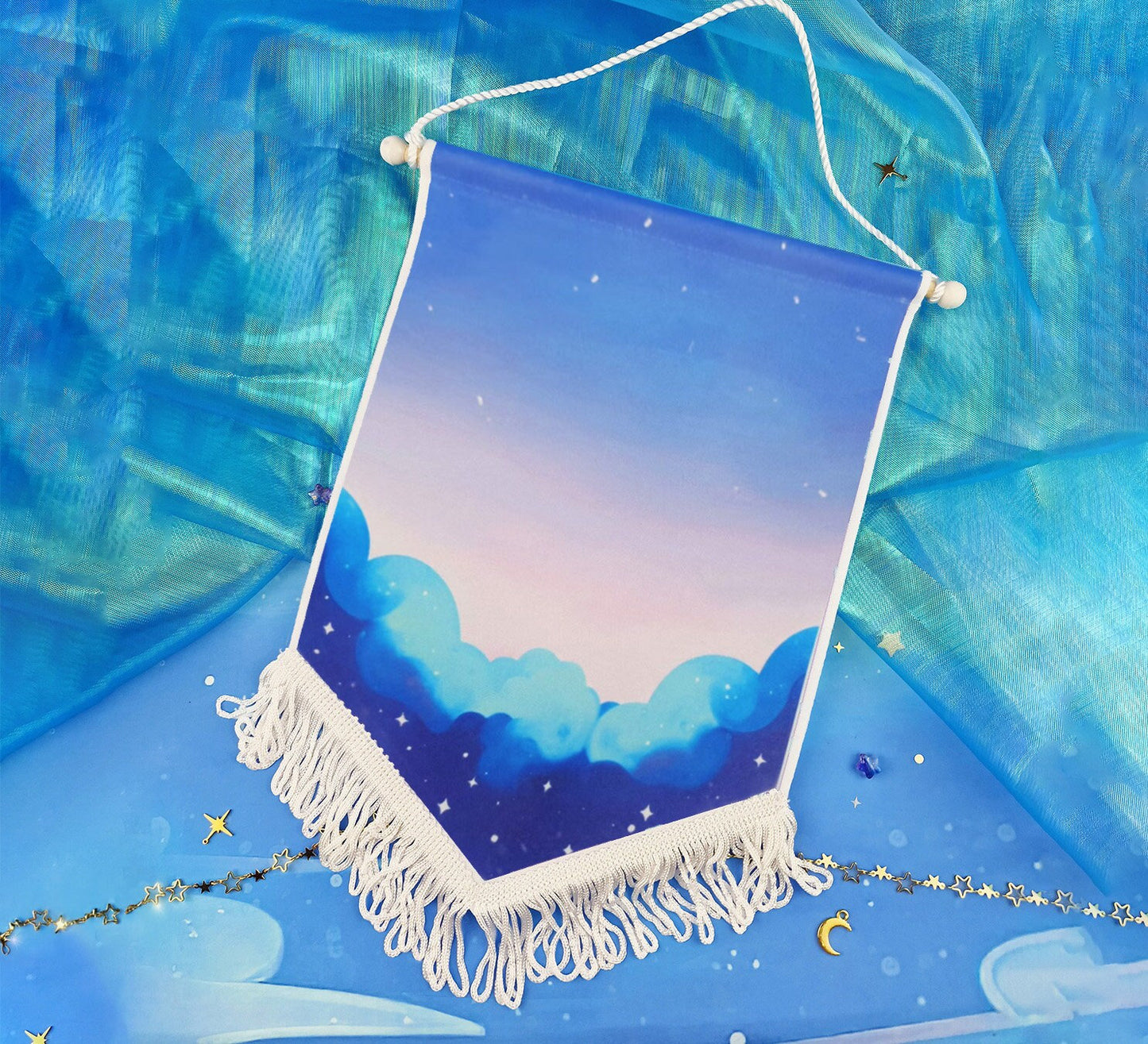 Banner | Flag | ellyonart | Enamel Pin | Lapel Pin | Pin Badge | Collection | Display | Banner | Pastel | Sky | Galaxy | Clouds |Gift