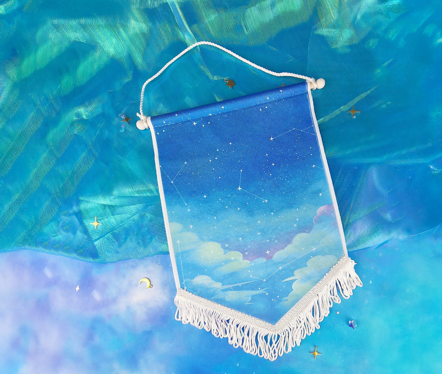 Banner | Flag | ellyonart | Enamel Pin | Lapel Pin | Pin Badge | Collection | Display | Banner | Pastel | Sky | Galaxy | Clouds |Gift