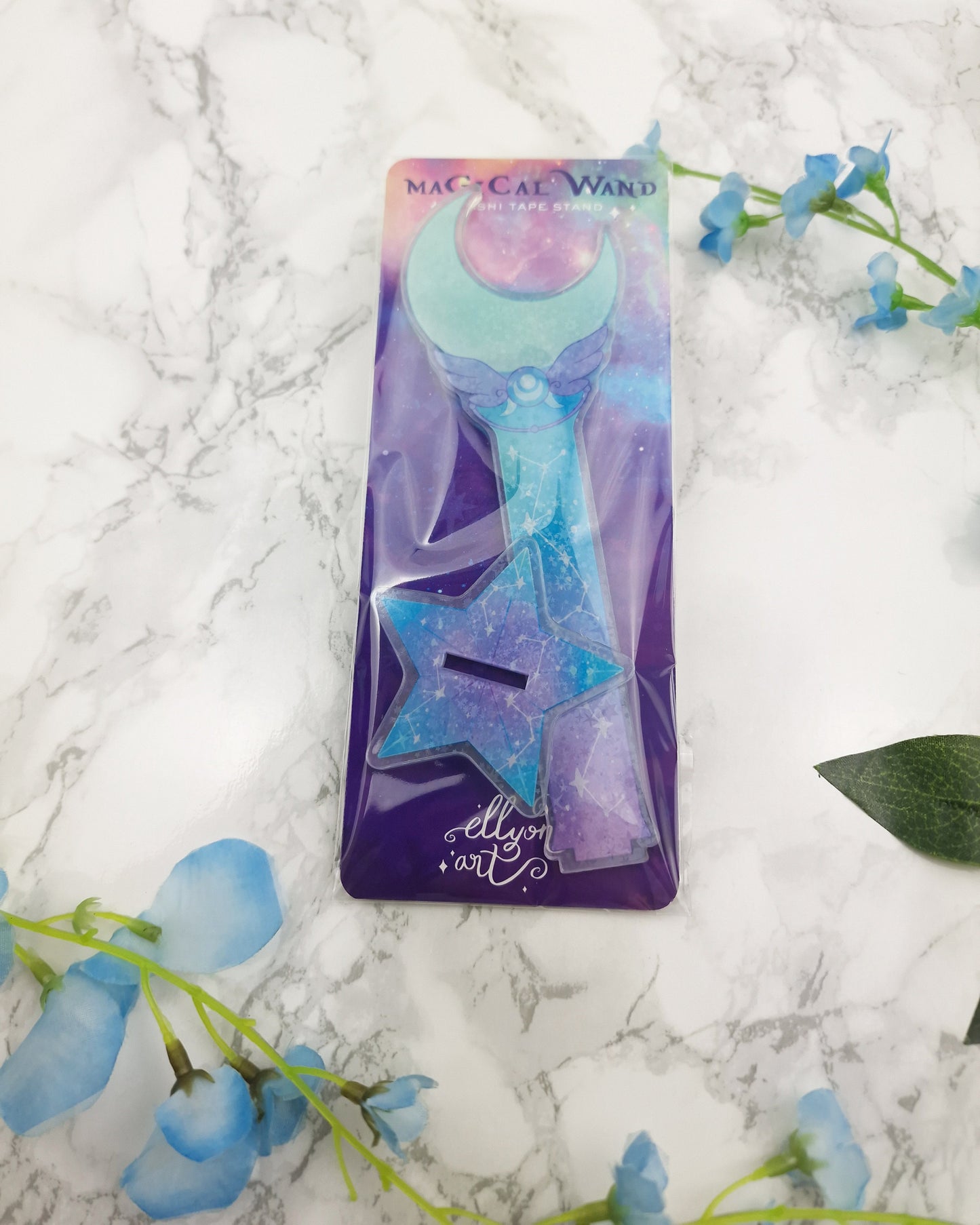 Kawaii Washi Stand | Desk Accessory | Magical Wand | Star | Washi Tape Holder | Constellation | Cute Desk Accessory | Moon | ellyonart