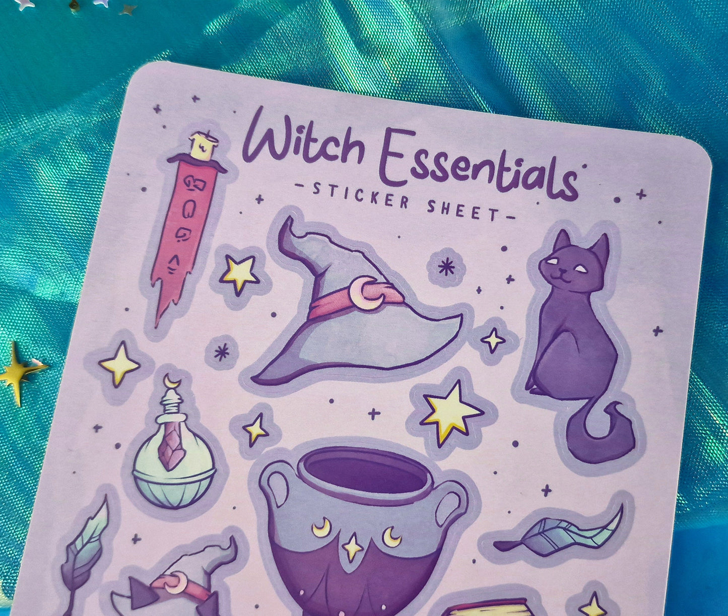 Witch Essentials | Bundle | Witchcraft | Stickers | Scrapbooking | Memo Pad | Planner Pad | Cosy | Magical | Sticker Sheet | ellyonart