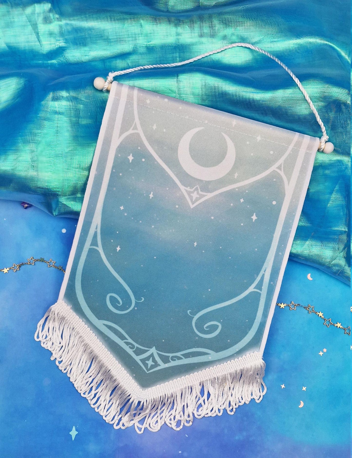 Banner | Flag | ellyonart | Enamel Pin | Lapel Pin | Pin Badge | Collection | Display | Banner | Fantasy | Moon | Magical | Luna | Stars