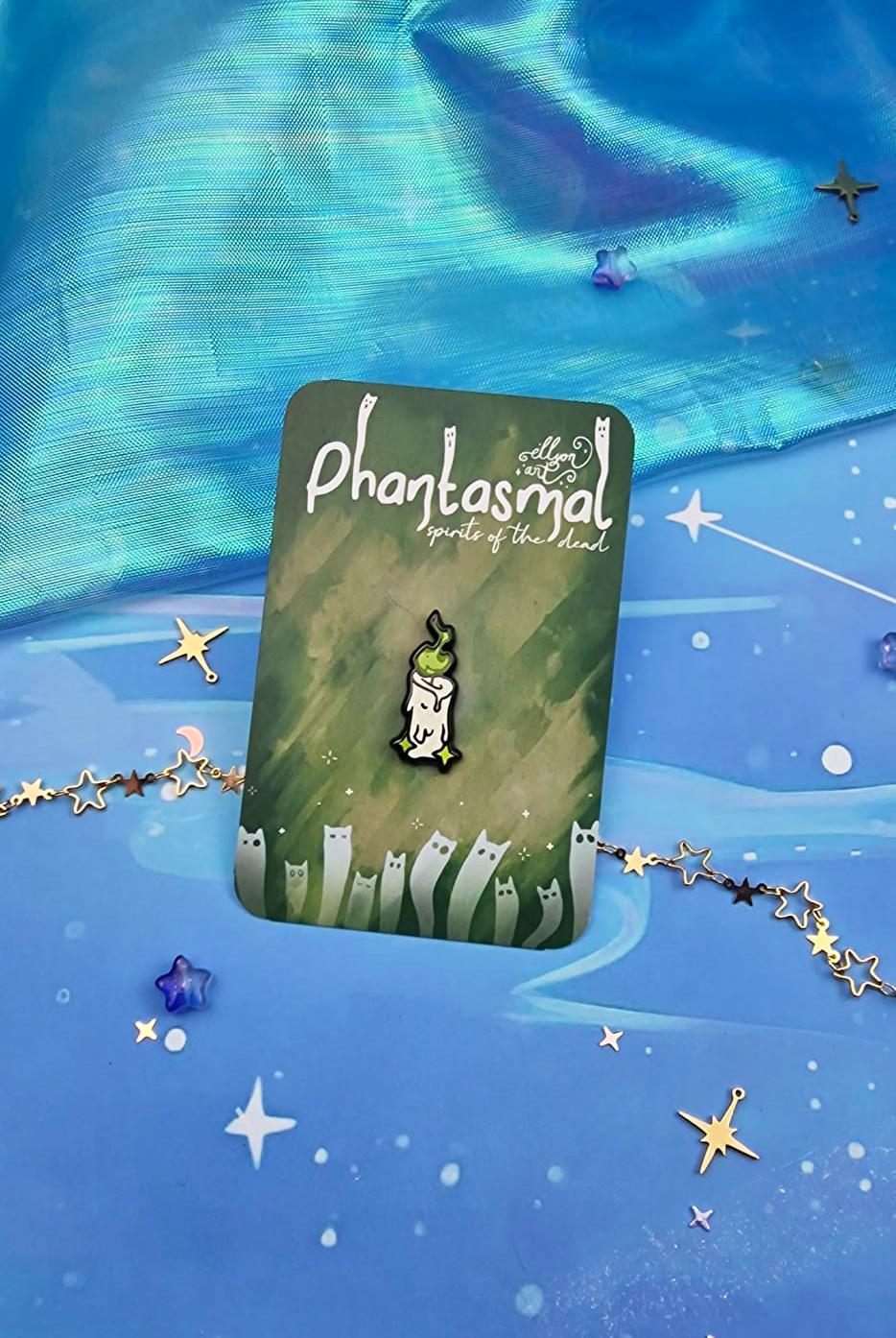 Phantasmal | Collection | Spirits of the Dead | Cat | Candle | Skull | Halloween | ellyonart | Enamel Pin | Pin Badge | Spooky | Gift