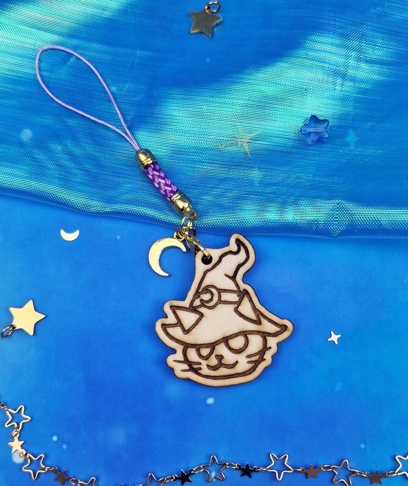 Witch Essentials | Spell Book | Magical Witch | Wooden Keyring | Hat | Cat | ellyonart | Halloween | Witch aesthetic | Engraved Keyring
