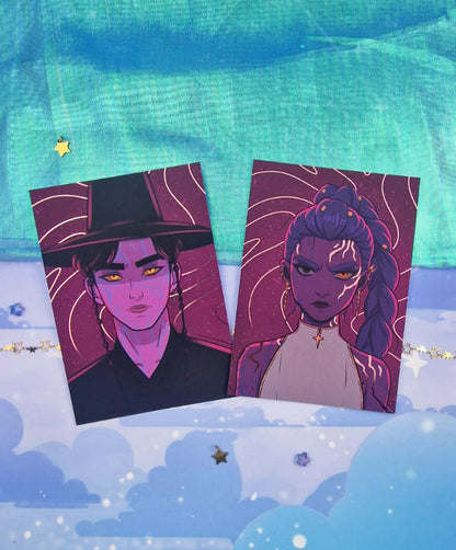 Demon Rumi Holographic Art Print | A6 Soft Matte Foil Illustration | K-pop Fanart | Anime Stationery