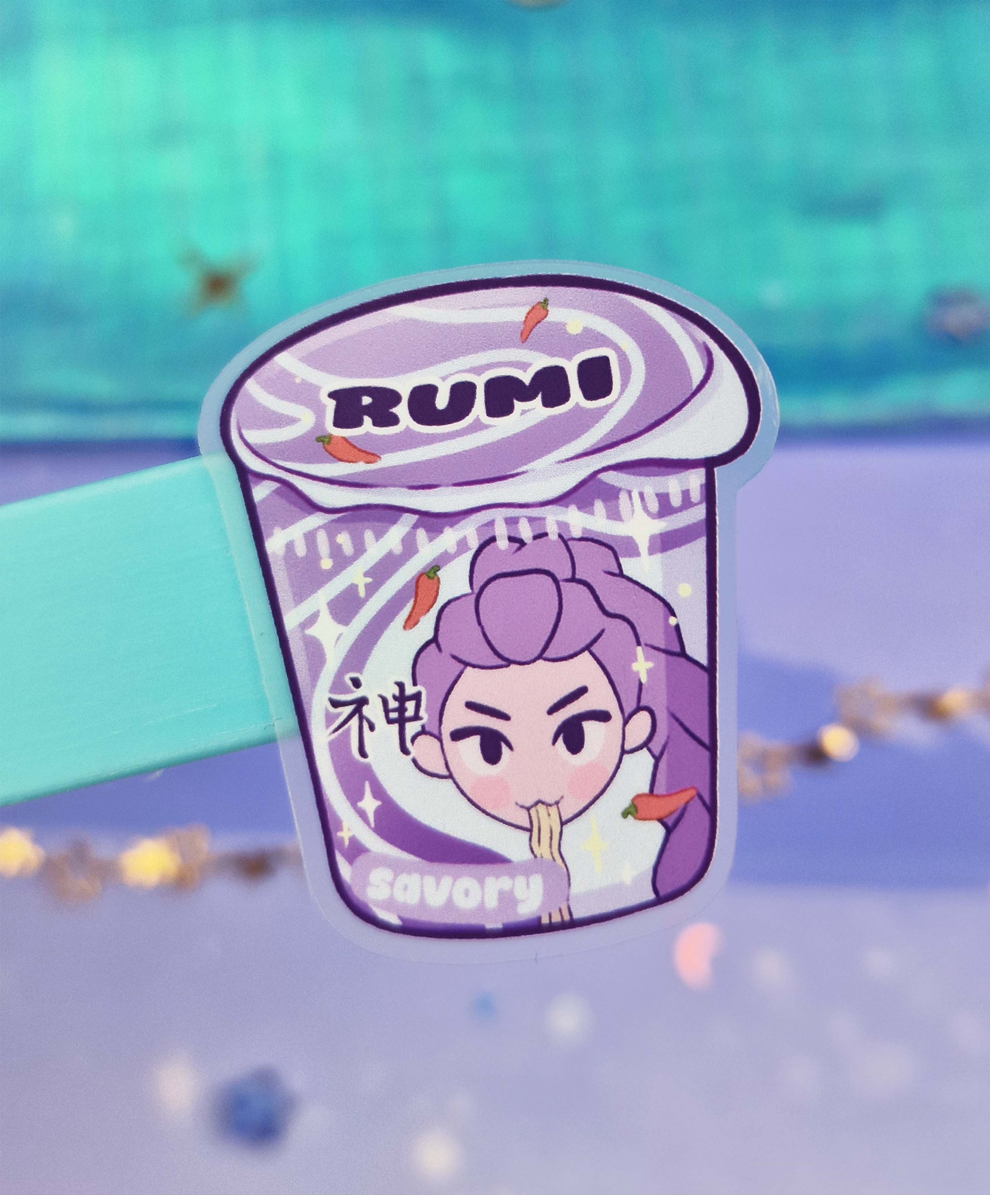 Rumi Ramen Transparent Sticker | Clear Vinyl | K-pop Demon Hunters