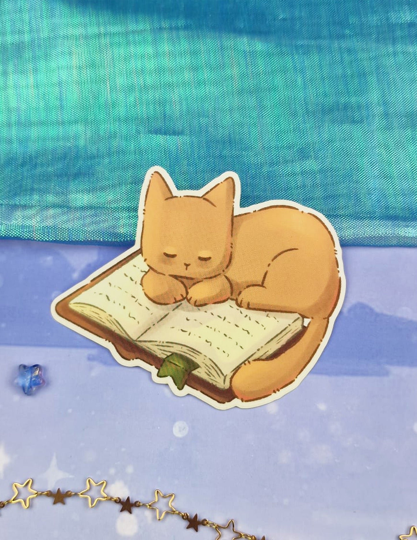 Book Kitty Transparent Sticker