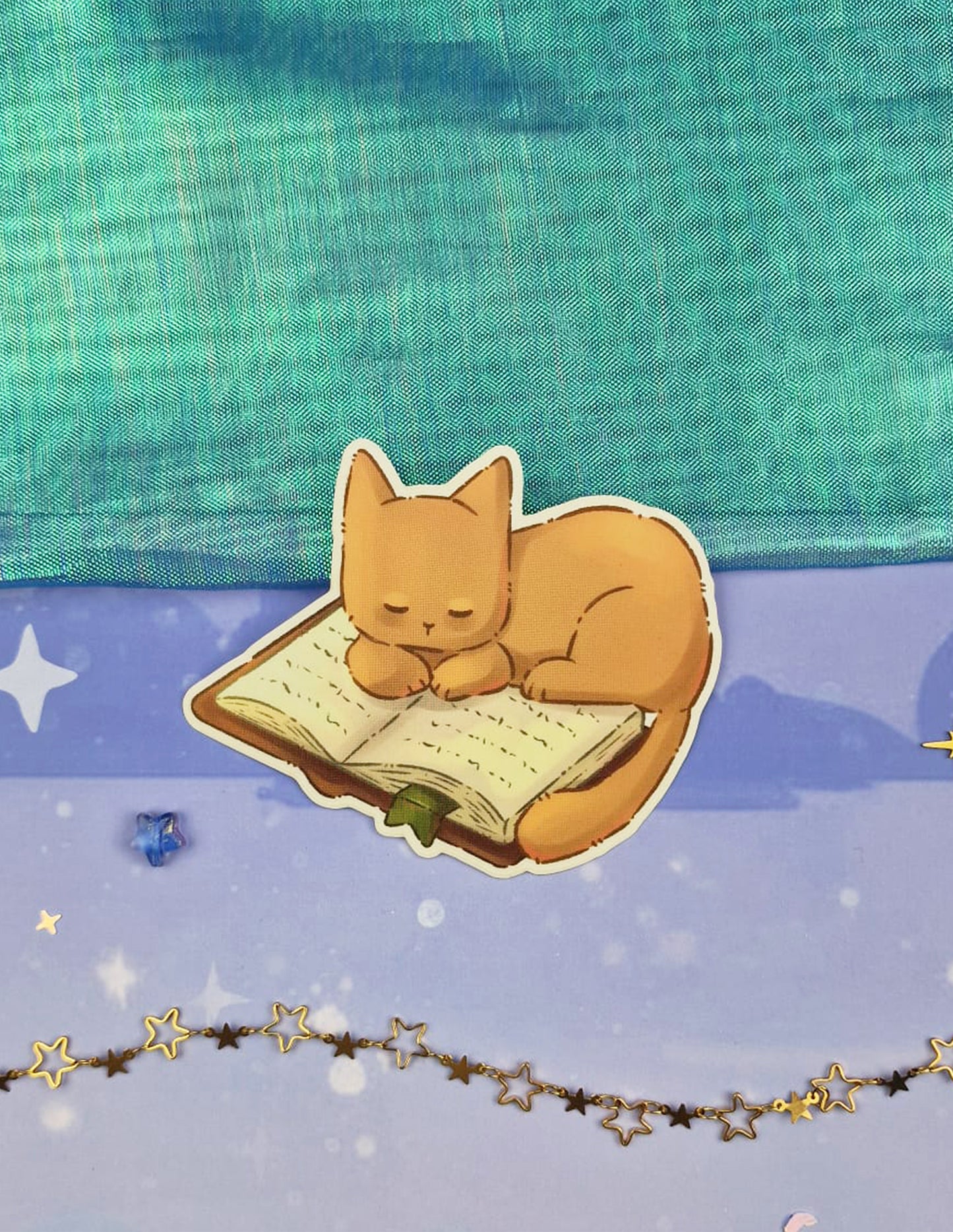 Book Kitty Transparent Sticker