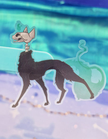 Ghastly Cat Transparent Sticker