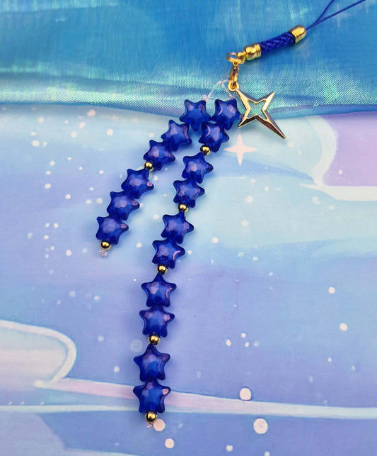 Shooting Star Dangle Charm: Beaded Phone Strap