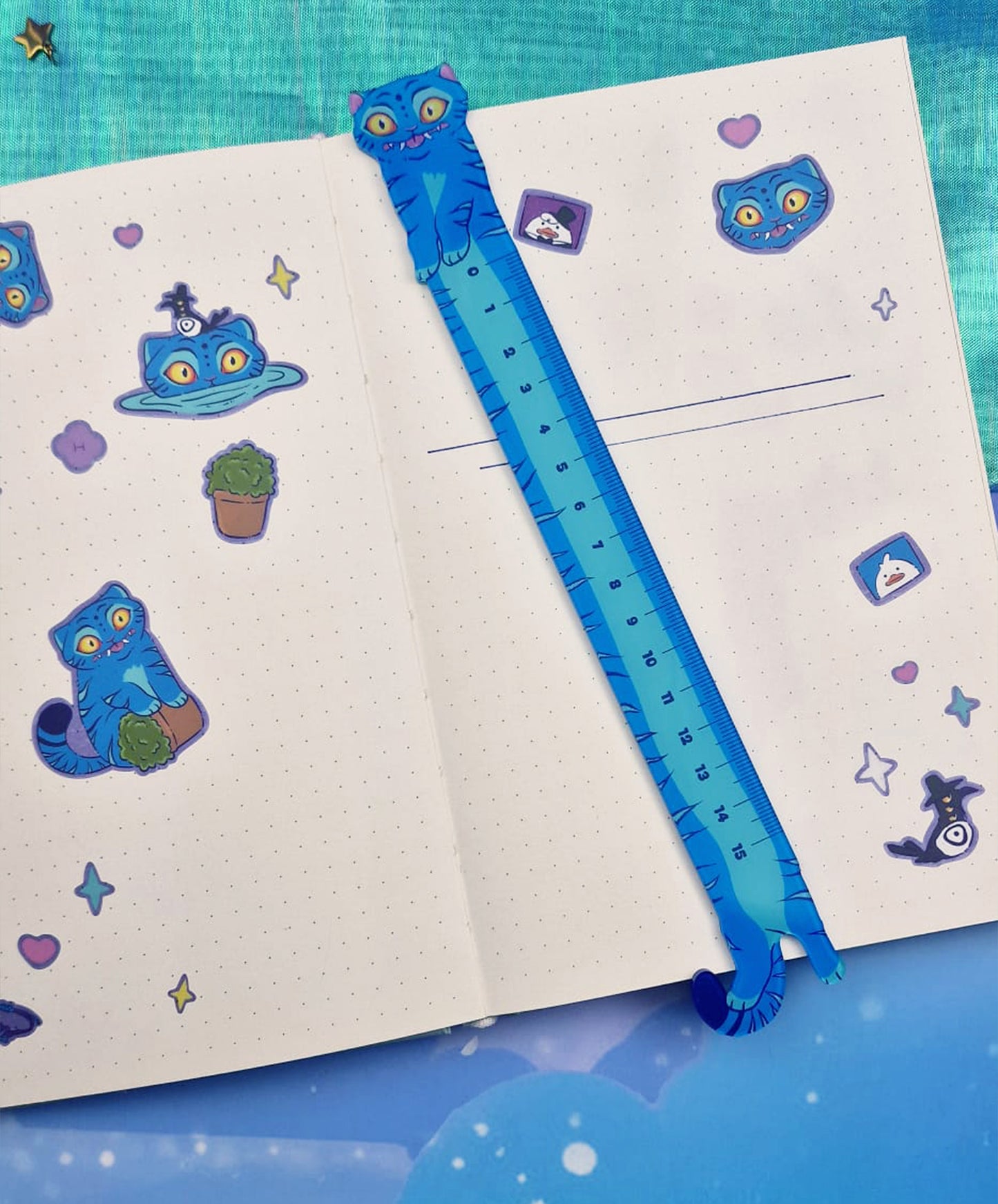 Derpy Tiger Acrylic Ruler | Cute Tiger Stationery | Decorative Ruler | Journaling & Desk Accessory