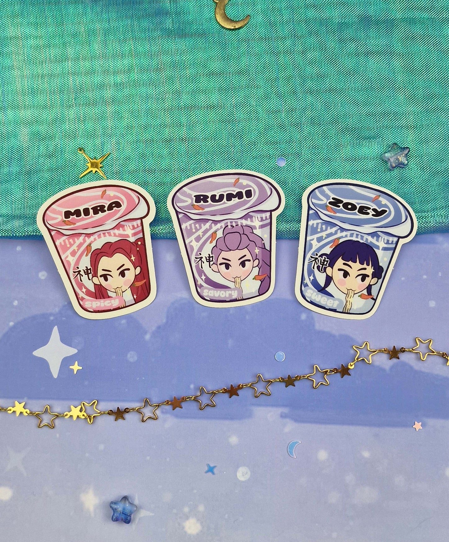 Zoey Ramen Transparent Sticker | Clear Vinyl | K-pop Demon Hunters Fanart