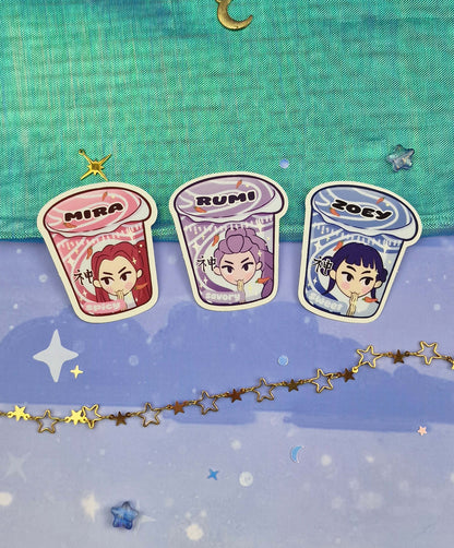 Zoey Ramen Transparent Sticker | Clear Vinyl | K-pop Demon Hunters Fanart