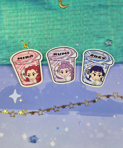 Mira Ramen Transparent Sticker | Clear Vinyl | K-pop Demon Hunters Fanart